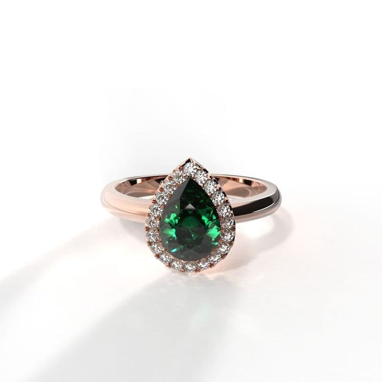 Anillo halo boston 0,60 cts