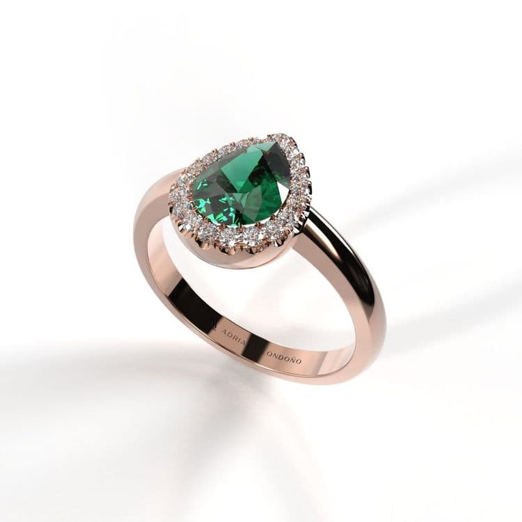 Anillo halo boston 0,60 cts