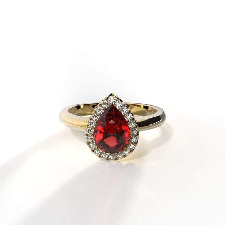 Anillo halo boston 0,60 cts