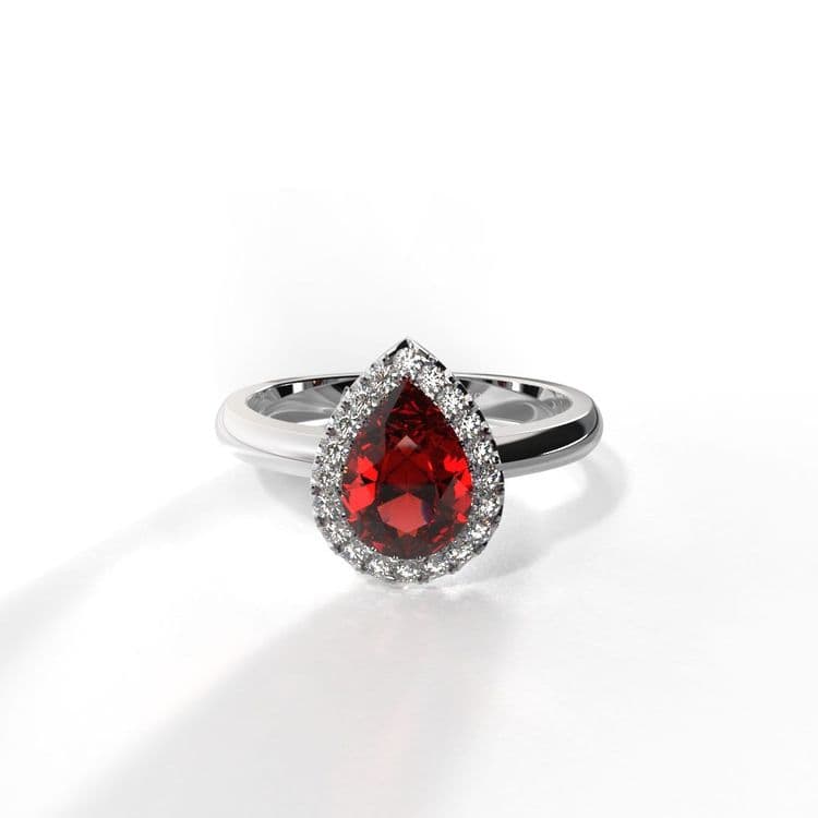 Anillo halo boston 0,60 cts