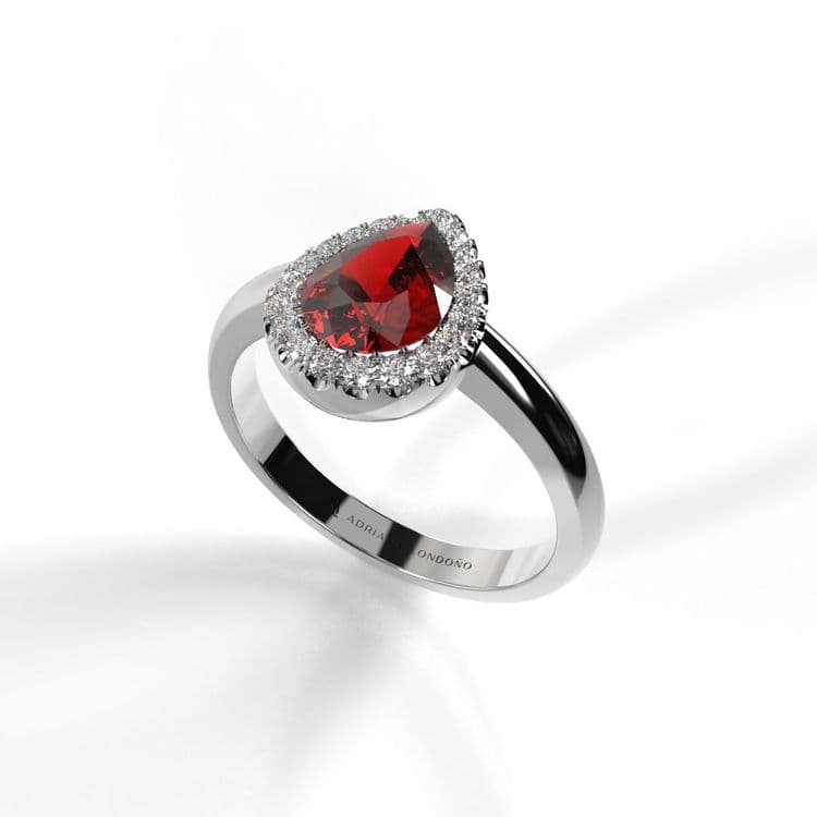 Anillo halo boston 0,60 cts