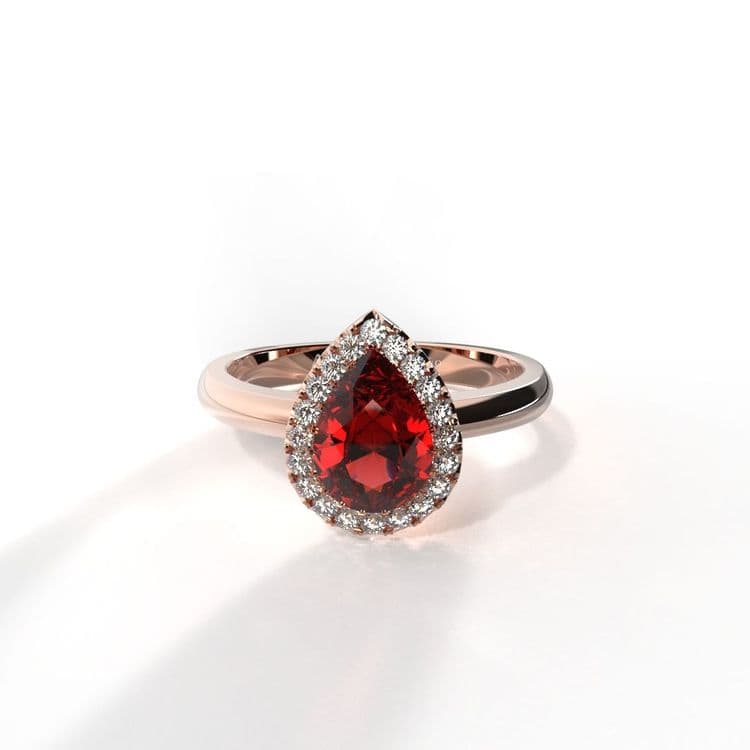 Anillo halo boston 0,60 cts