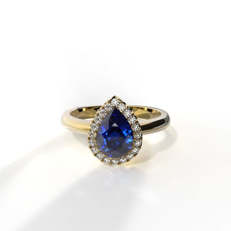 Anillo halo boston 0,60 cts