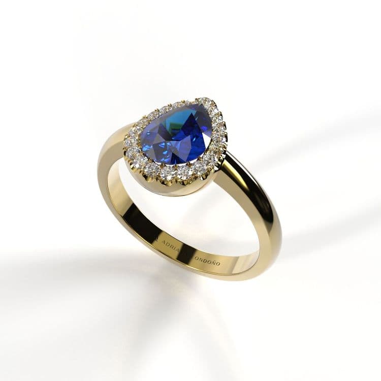 Anillo halo boston 0,60 cts