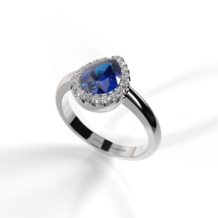 Anillo halo boston 0,60 cts