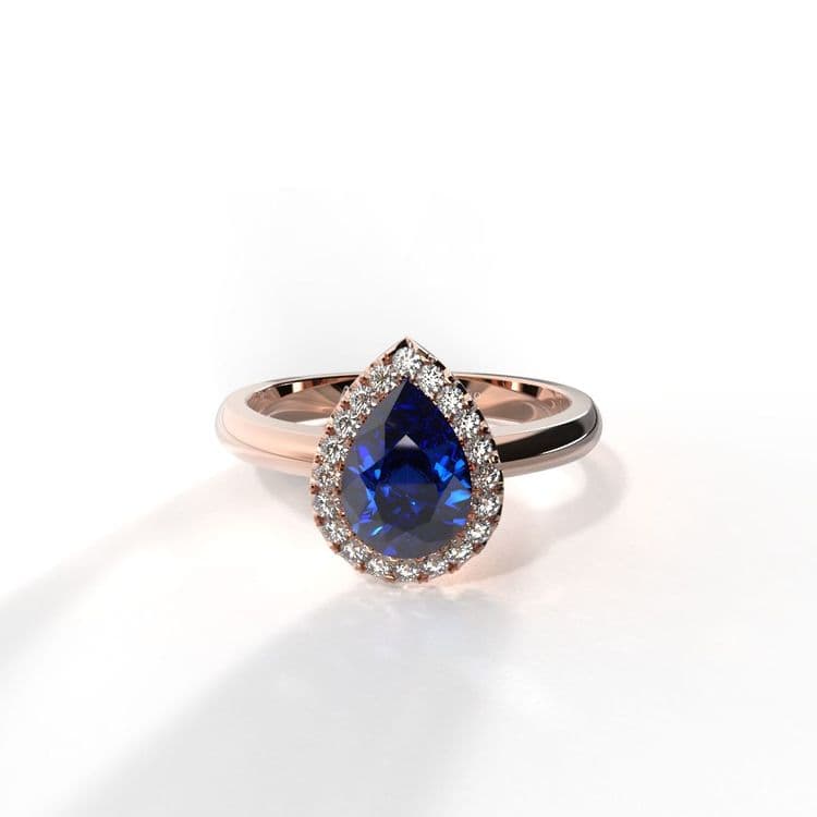 Anillo halo boston 0,60 cts