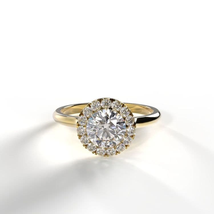 Anillo halo queenstown 0,50 cts