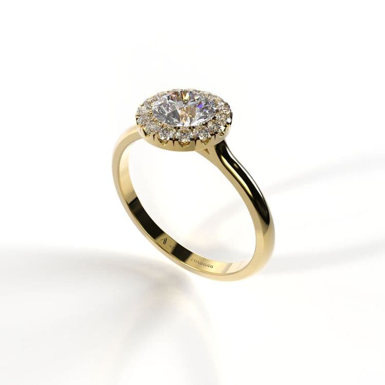 Anillo halo queenstown 0,50 cts