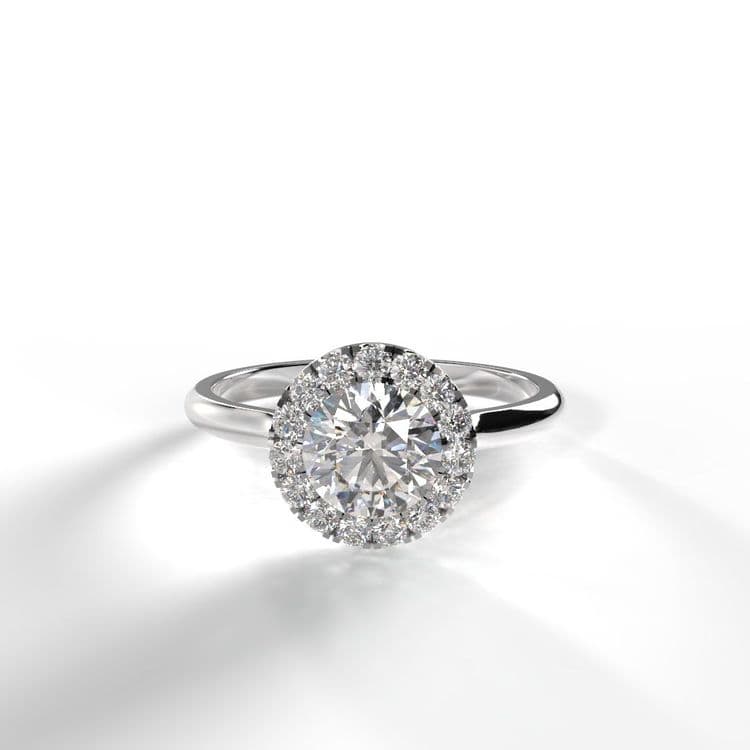 Anillo halo queenstown 0,50 cts