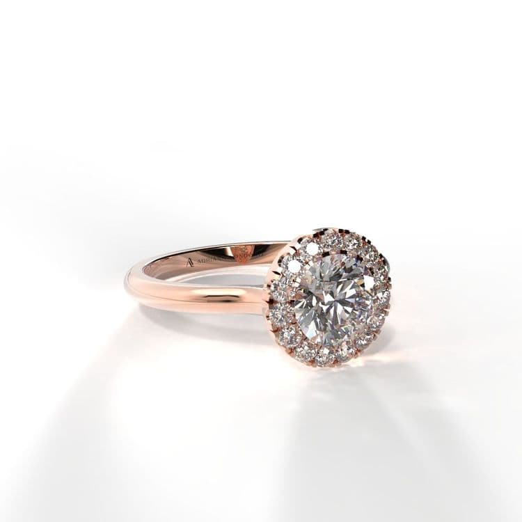 Anillo halo queenstown 0,50 cts