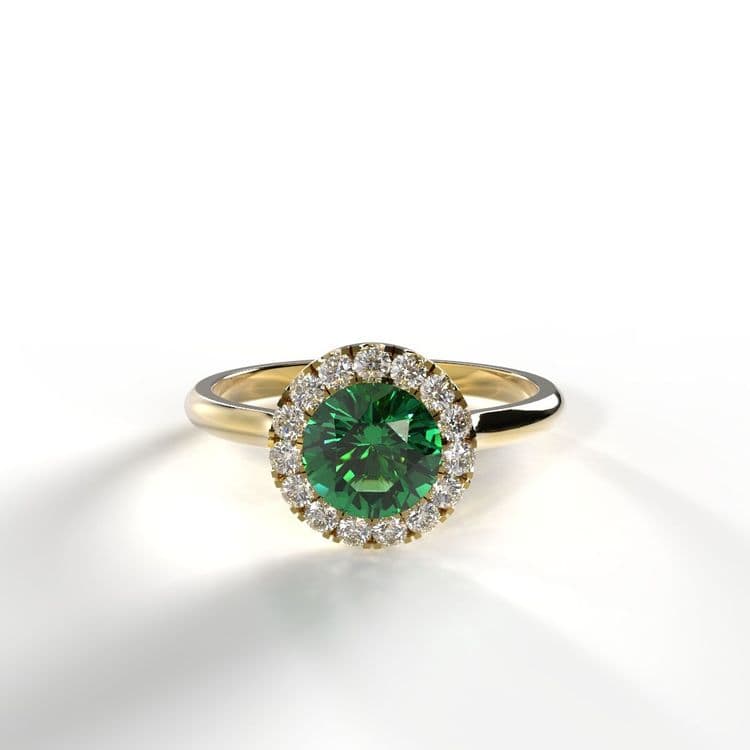 Anillo halo queenstown 0,50 cts