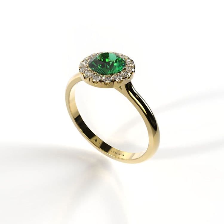 Anillo halo queenstown 0,50 cts