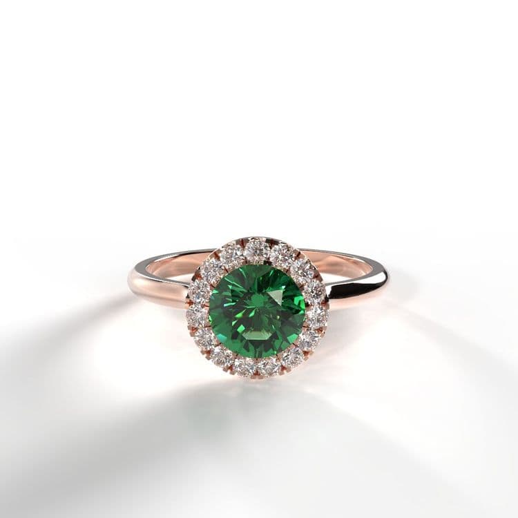 Anillo halo queenstown 0,50 cts