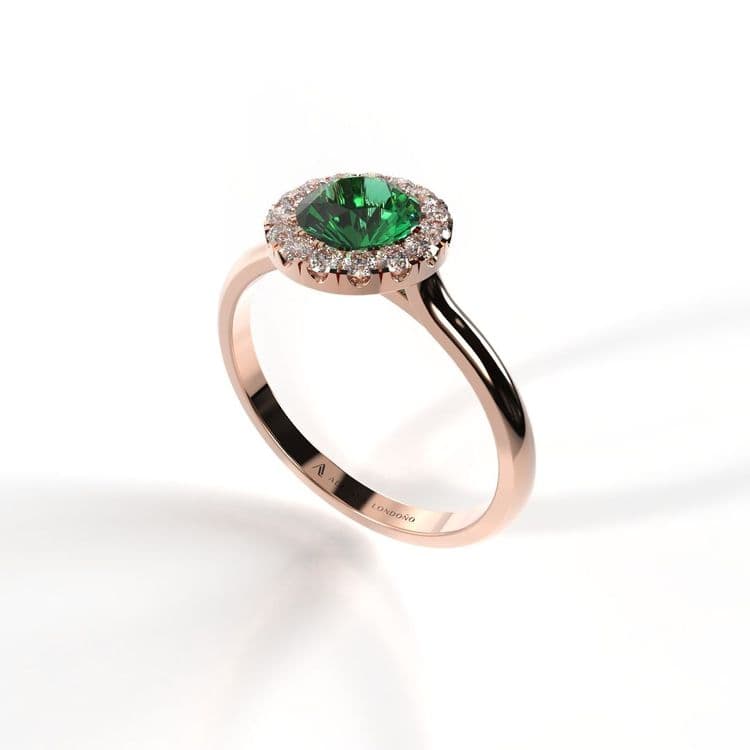 Anillo halo queenstown 0,50 cts