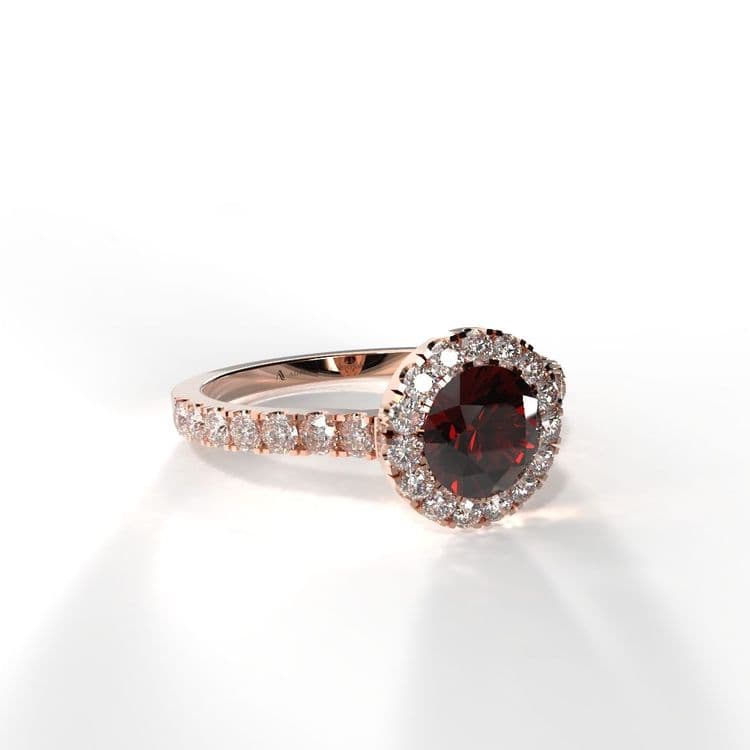 Anillo halo queenstown 0,50 cts al frances