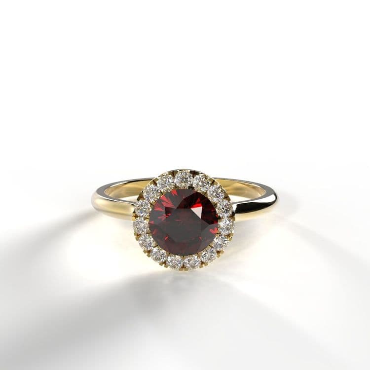 Anillo halo queenstown 0,50 cts