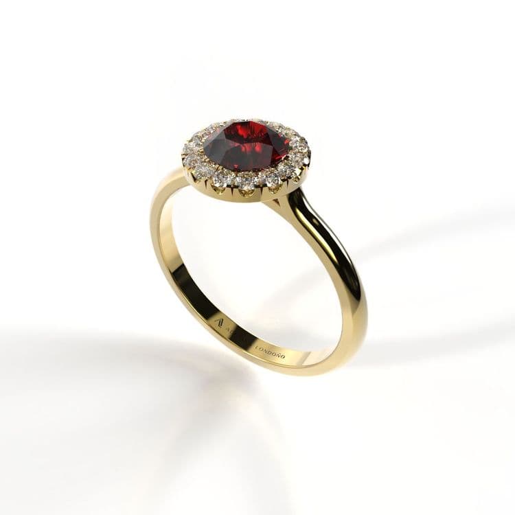 Anillo halo queenstown 0,50 cts