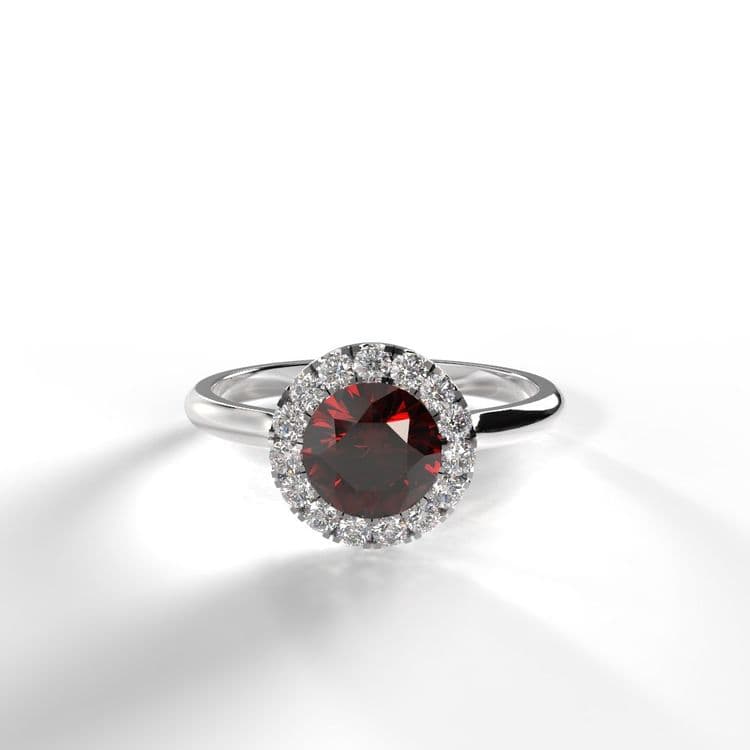 Anillo halo queenstown 0,50 cts