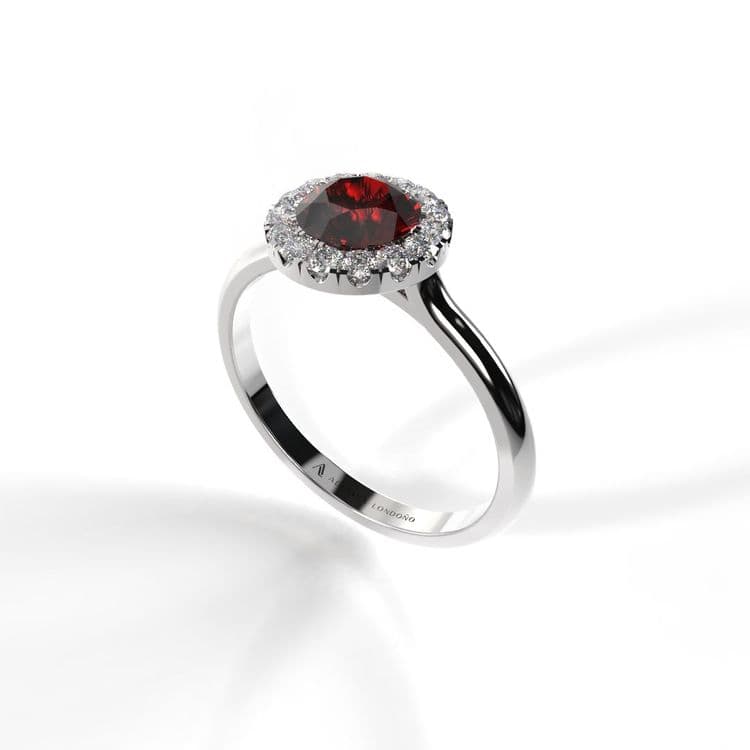 Anillo halo queenstown 0,50 cts