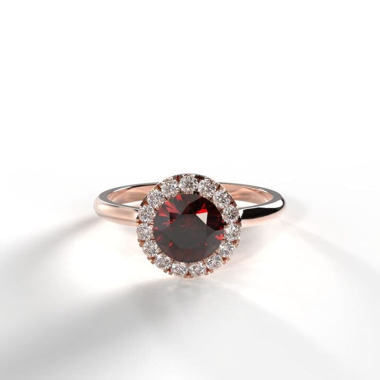 Anillo halo queenstown 0,50 cts