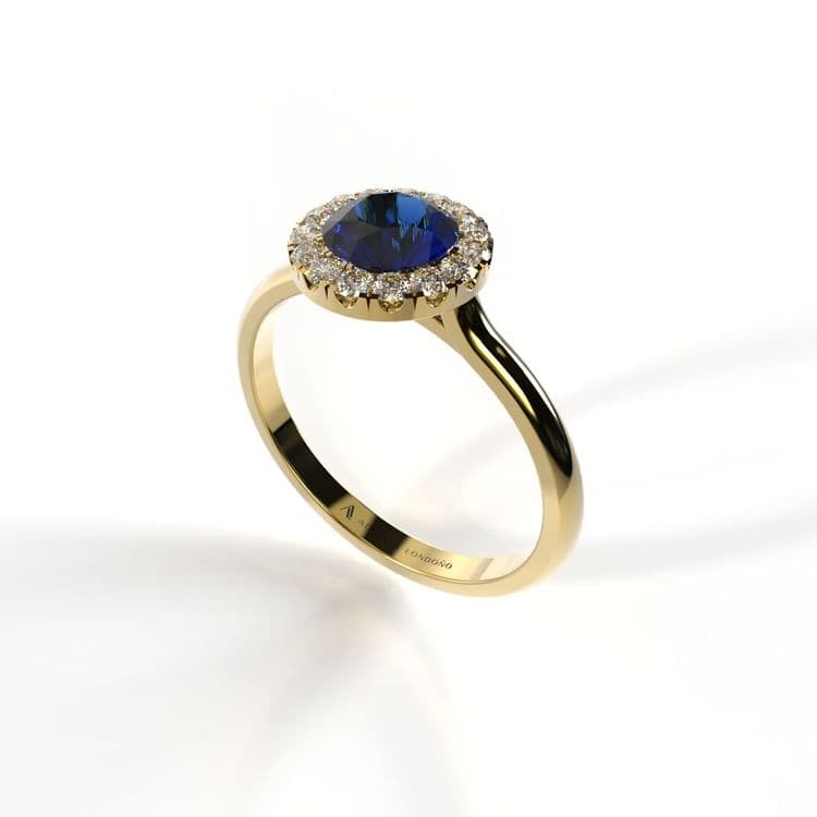 Anillo halo queenstown 0,50 cts