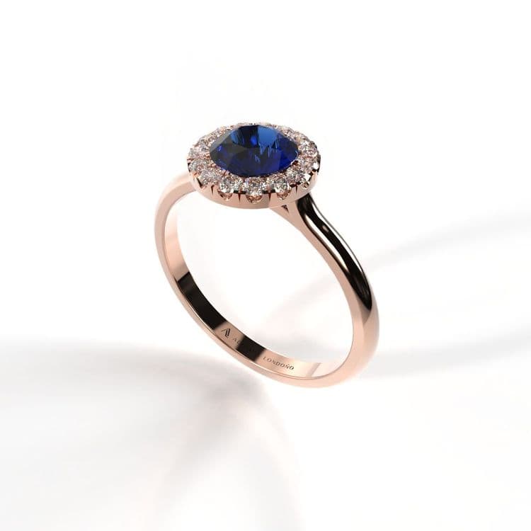 Anillo halo queenstown 0,50 cts