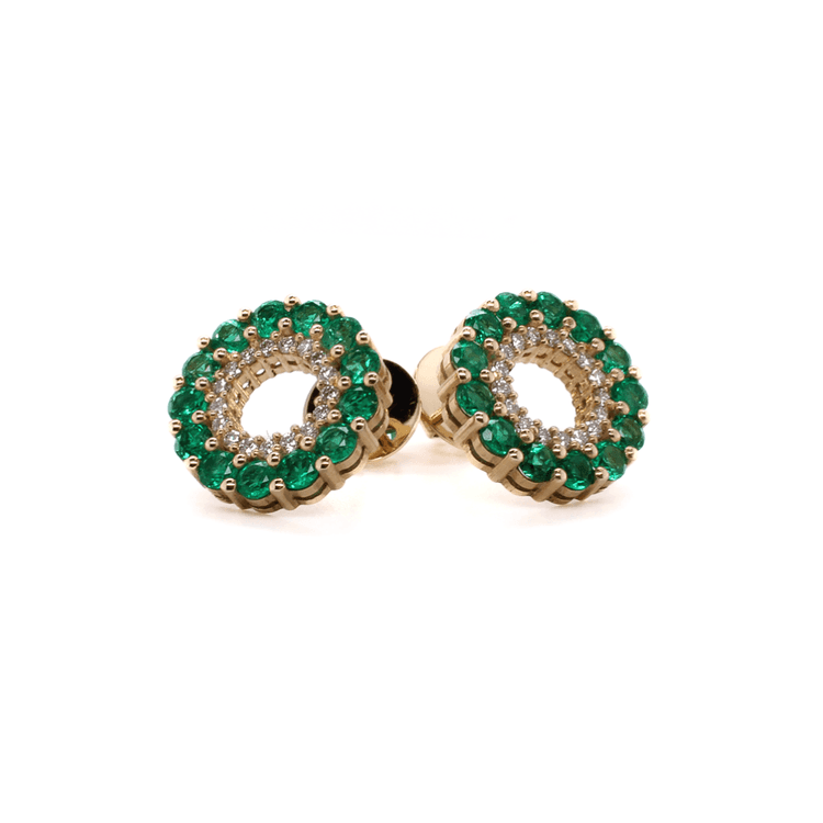  topo circular esmeraldas 1,66 cts 14 mm