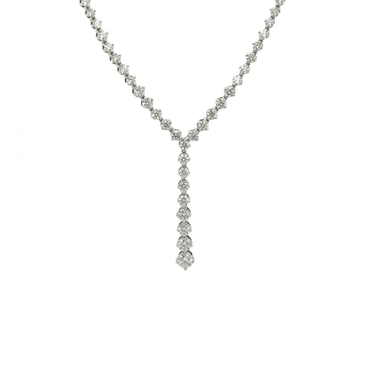 Collar tipo tenis de diamantes 3,03 cts