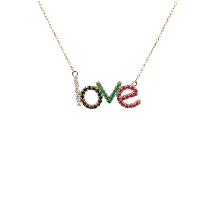 Collar love con circones