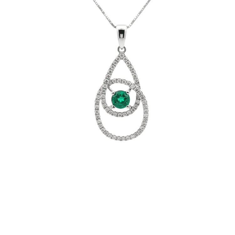 Dije esmeralda y diamantes