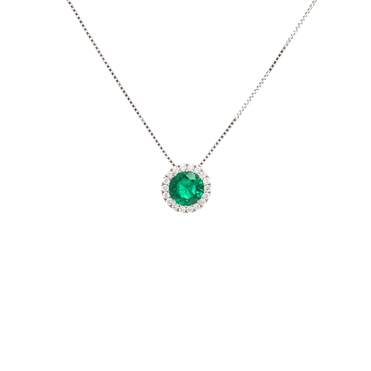 Collar dije capri esmeralda 0,40 cts