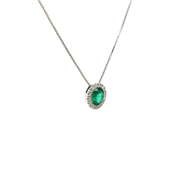 Collar dije capri esmeralda 0,40 cts