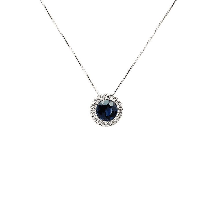 Collar dije clúster zafiro 0,81 cts