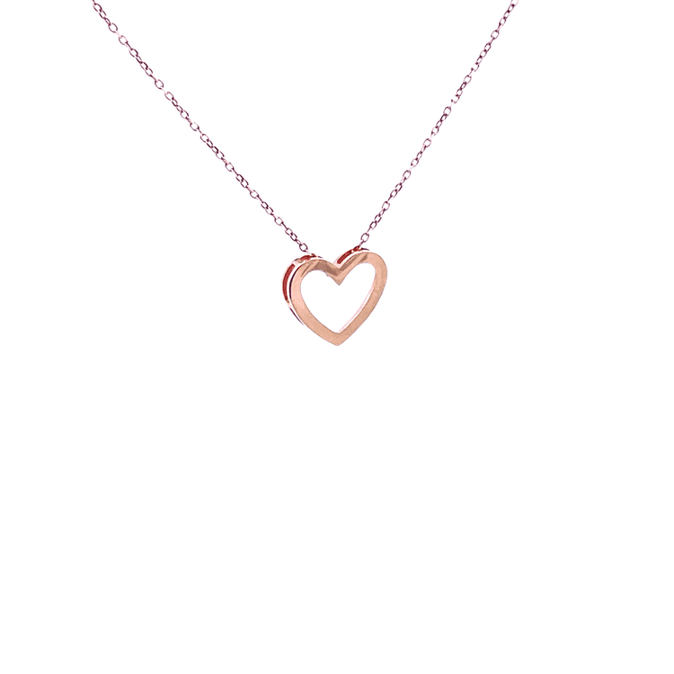 Collar dije corazón pasante