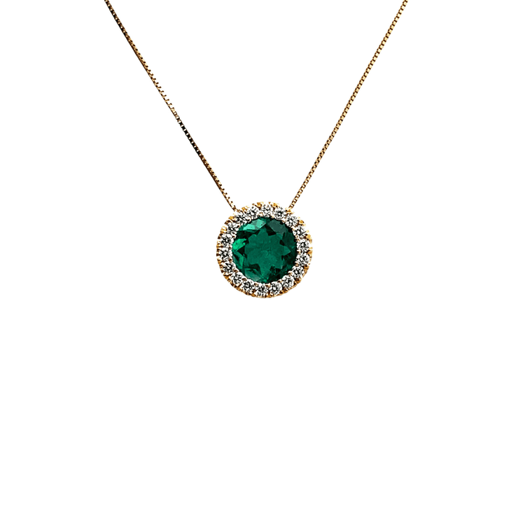 Collar dije capri esmeralda 0,64 cts