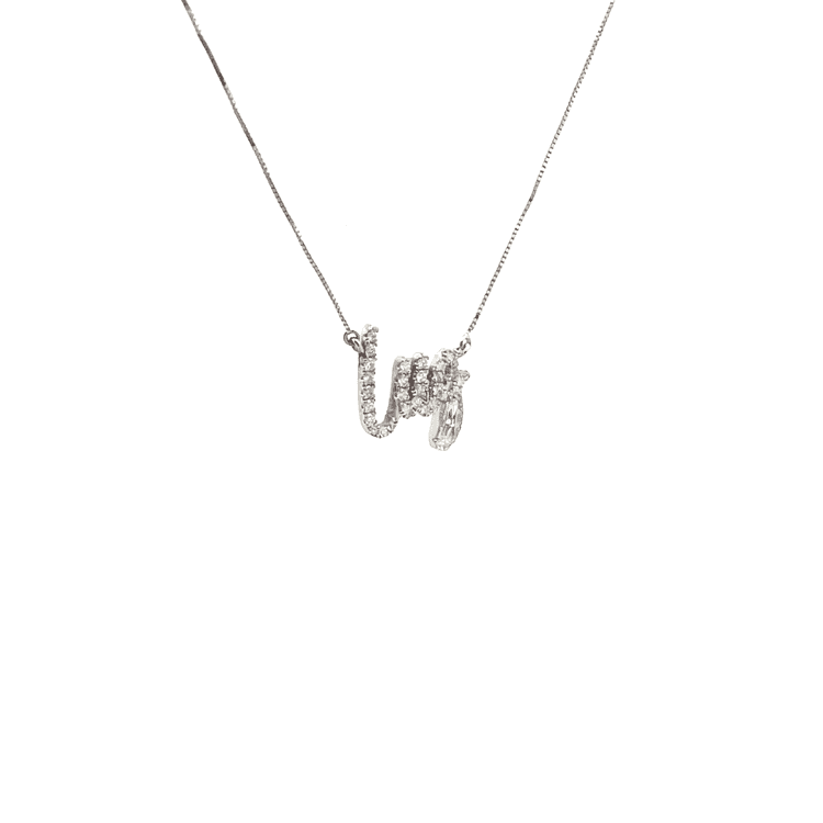 Collar nombre luz con diamantes 
