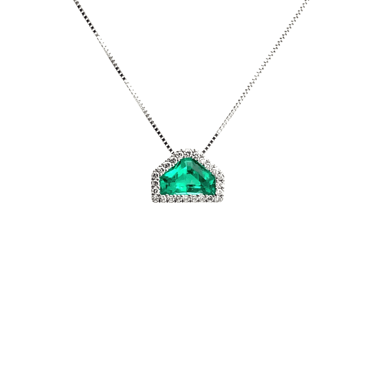Collar dije esmeralda 0,77 cts