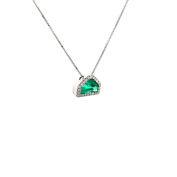 Collar dije esmeralda 0,77 cts