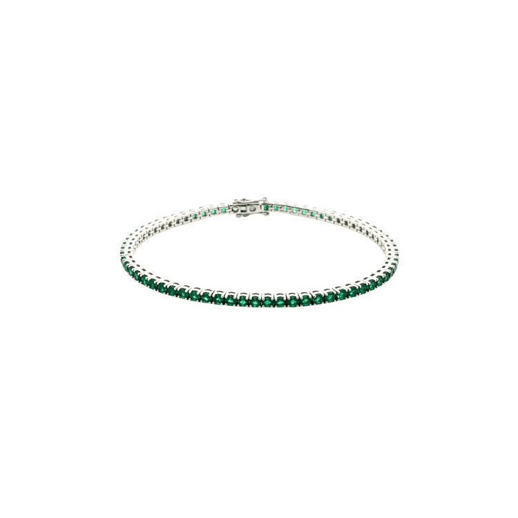Pulsera tenis esmeraldas