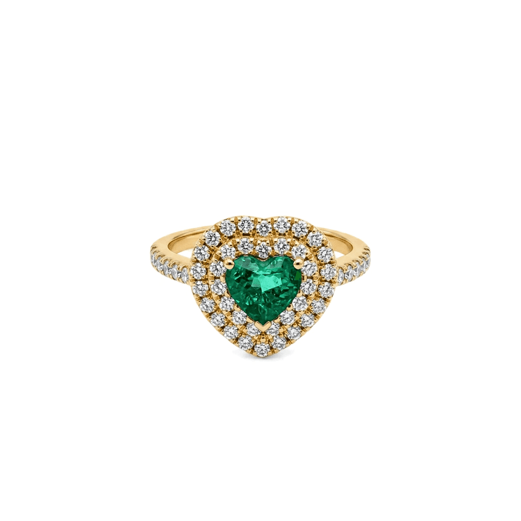 Anillo diseño corazón 0,70 cts