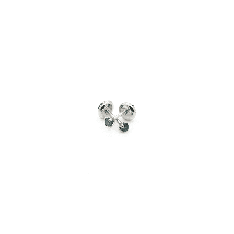 Topos 4 uñas diamantes azules 0,11 cts
