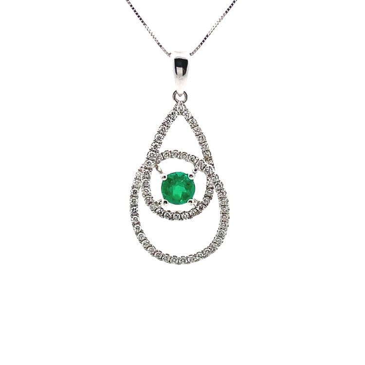 Dije esmeralda y diamantes