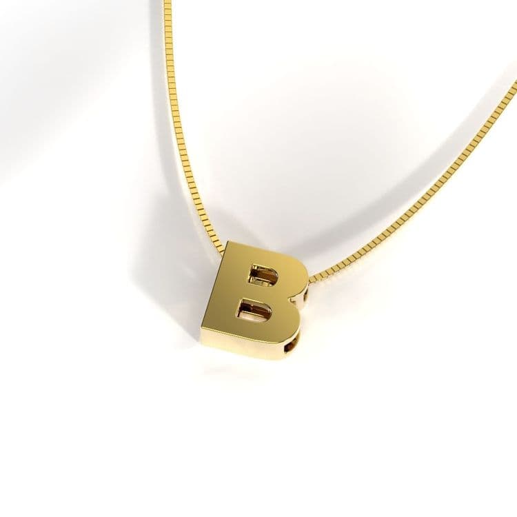 Letra b pasante 3d