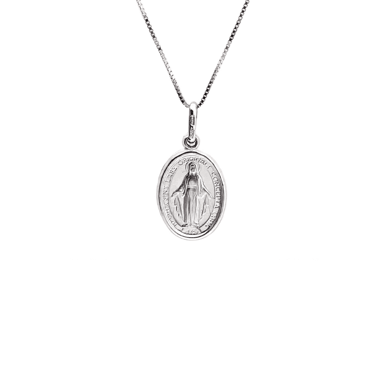 Virgen milagrosa ovalada hueca