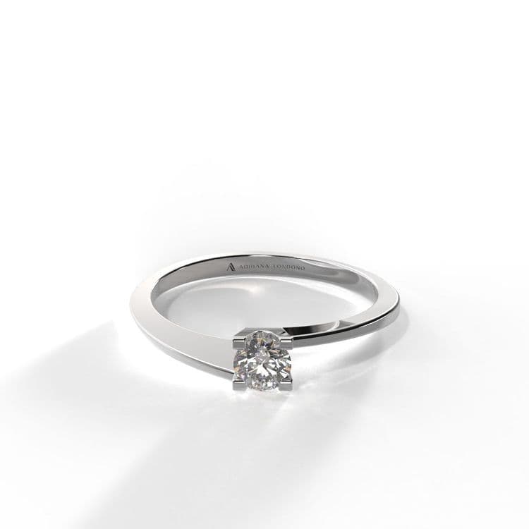 Anillo hamburgo solitario circon 2,8 mm