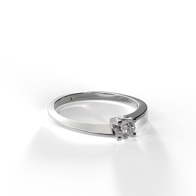 Anillo hamburgo solitario circon 2,8 mm