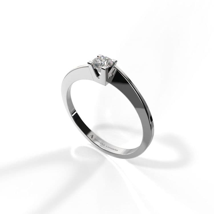 Anillo hamburgo solitario circon 2,8 mm