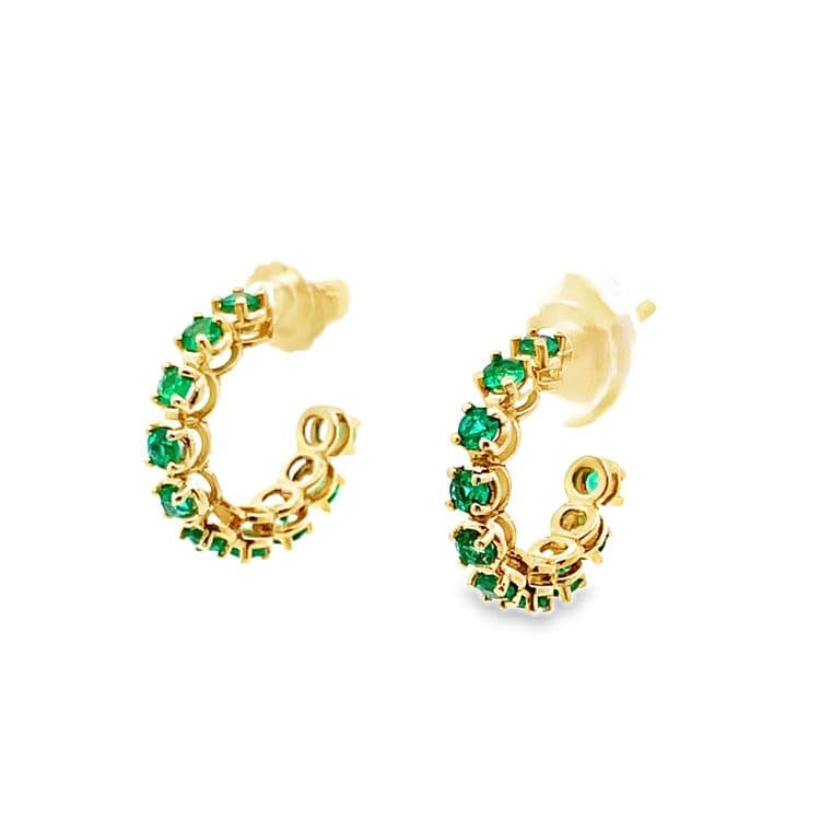 Candongas en esmeralda