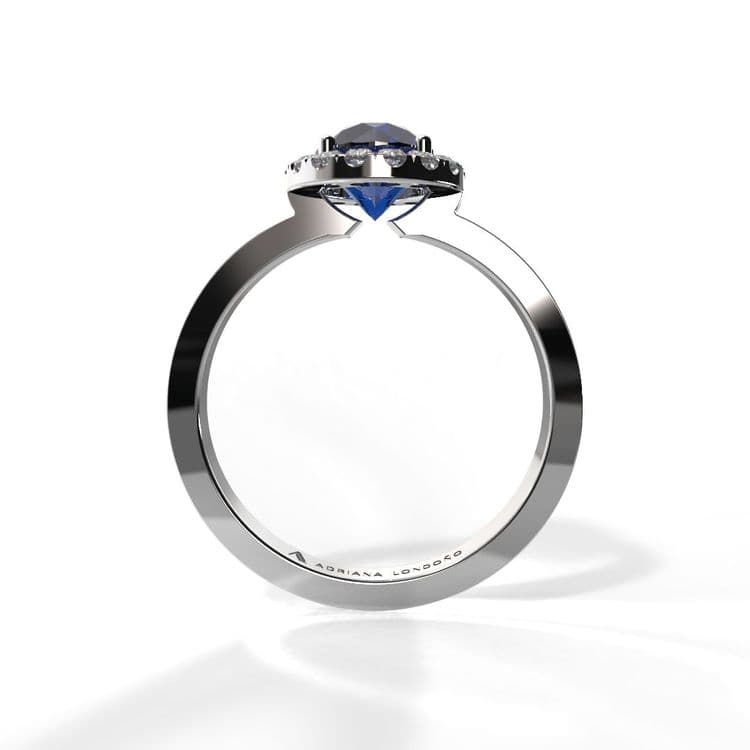 Anillo halo luxemburgo 0.98 cts 