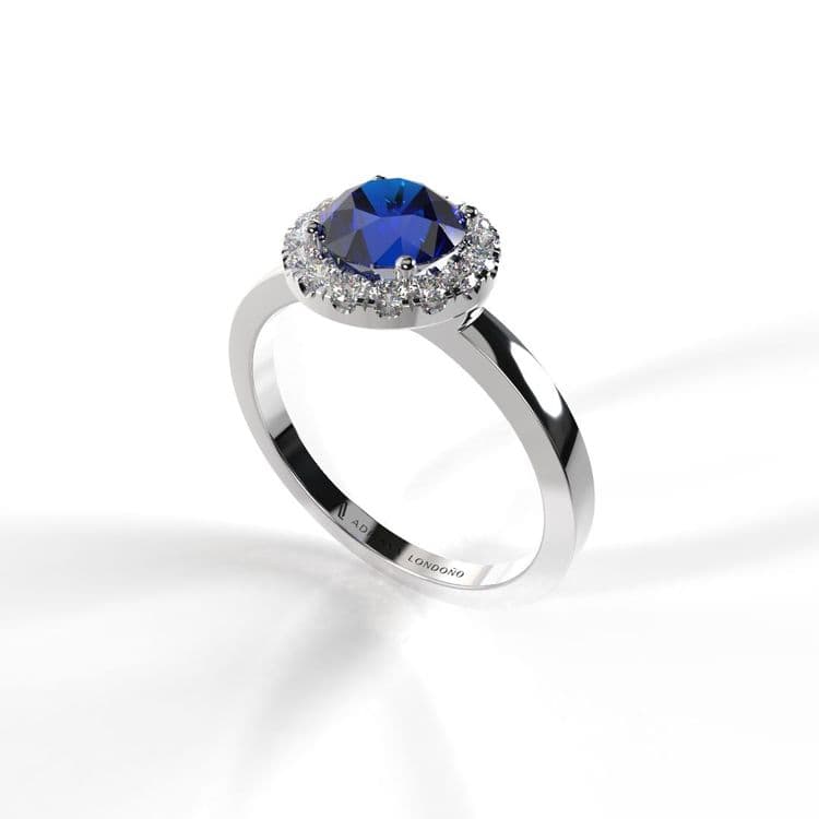 Anillo halo luxemburgo 0.98 cts 